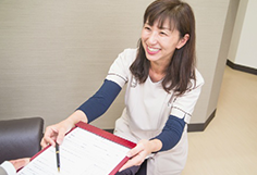 カウンセリングシートの記入