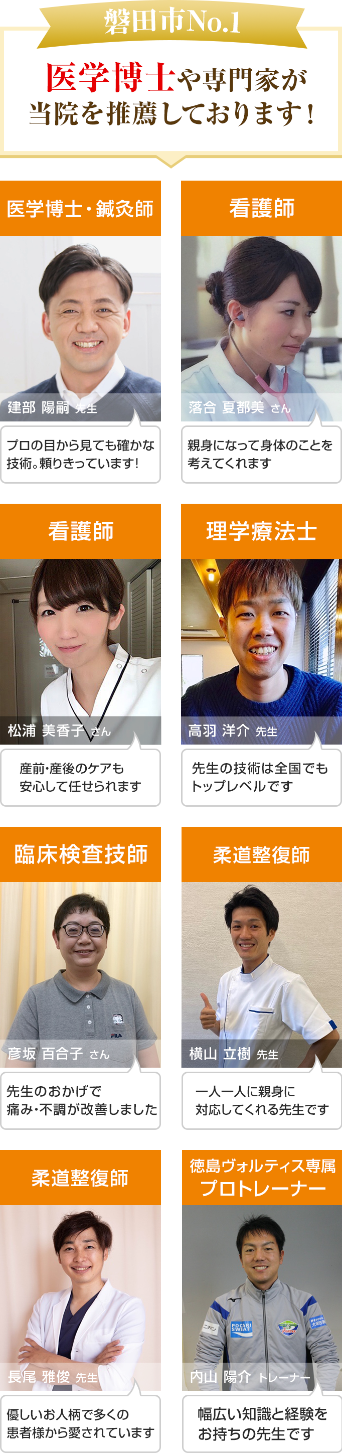 医師や専門家が当院を推薦しております！